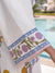Utsa Waffle Block Printed Cotton Bath Robe - Pinklay