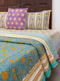 Utsa Block Printed Cotton Quilt - Pinklay