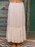 White Crinkled Skirt | Pinklay
