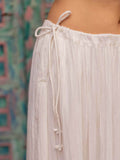 White Crinkled Skirt | Pinklay