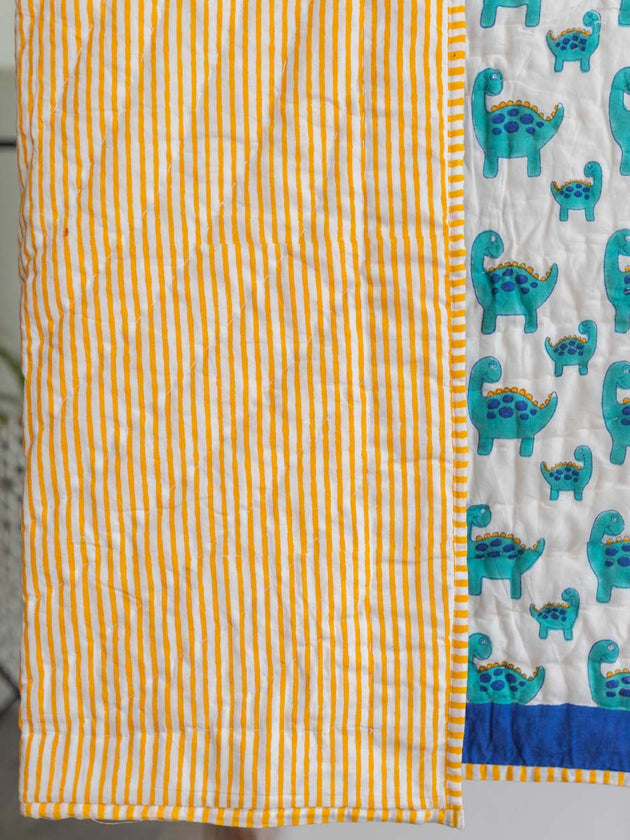 Barney The Dino Organic Cotton Quilt for Infants