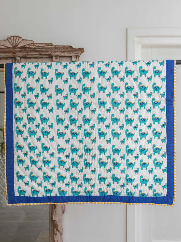 Barney The Dino Organic Cotton Quilt for Infants
