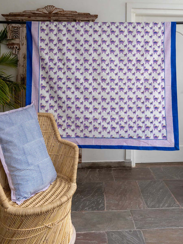 Hello Dino Organic Cotton Bedsheet - Pinklay
