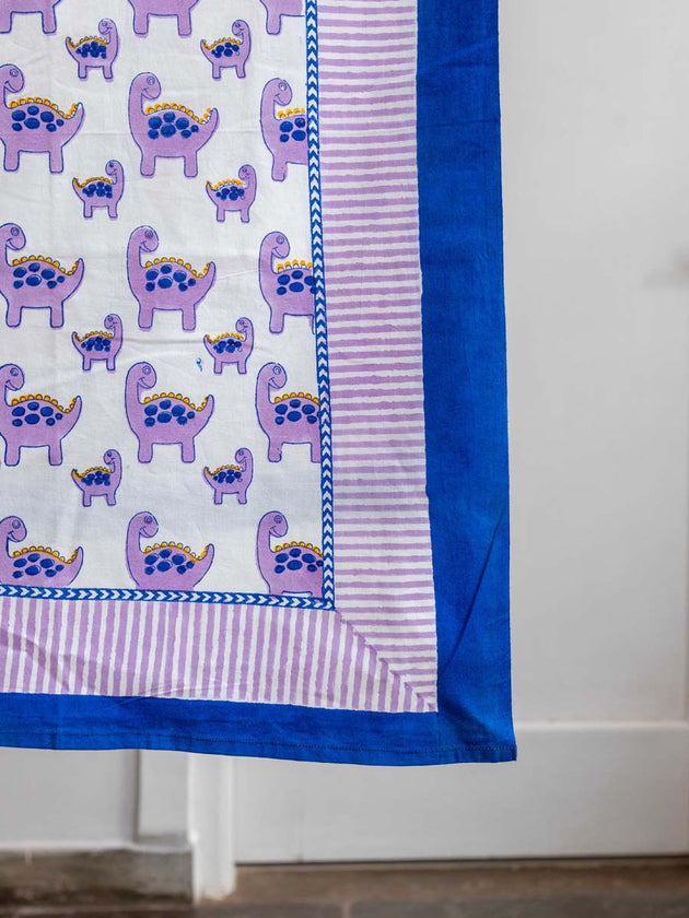 Hello Dino Organic Cotton Bedsheet - Pinklay