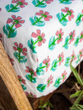 Butterfly Garden Cotton Cot/Crib Fitted Sheet - Pinklay