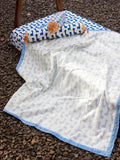 Blue Giraffe Organic Cotton Dohar for Infants - Pinklay