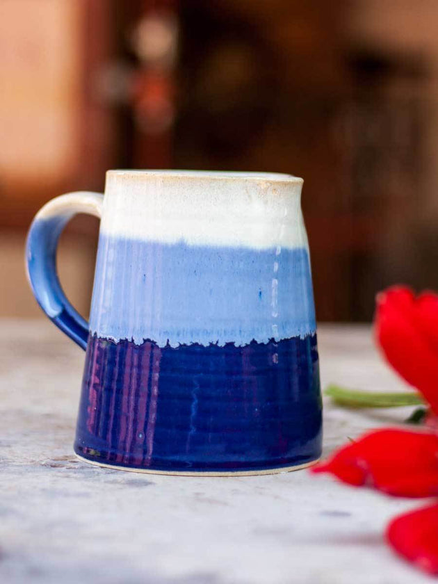 Indigo Diaries Hand-Thrown Ceramic Jug - Small - Pinklay