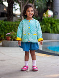 Aqua Fun Organic Cotton Quilted Tea Cup Jacket - Pinklay